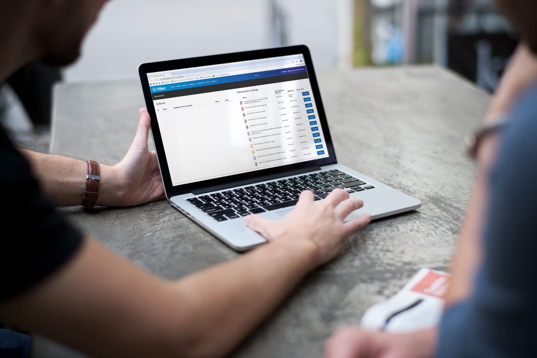 Pliker application on a laptop